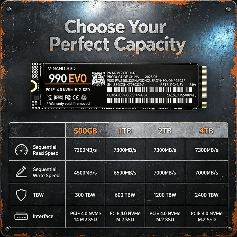 Gaming M.2 NVMe SSD 990 EVO PC - M.2 Nvme 4Tb Pcie 4.0 Ssd ulasan dan harga