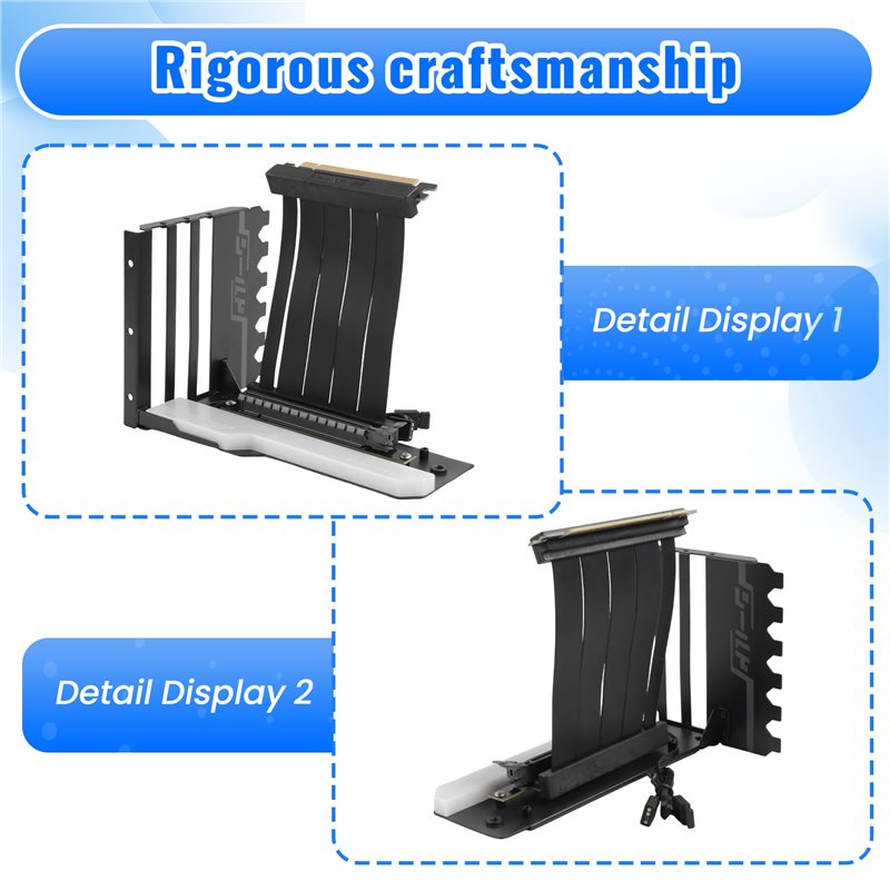 Vertical GPU Mounting Bracket  - Pcie 4.0 X16 Riser Cable 90 Degree ulasan dan harga