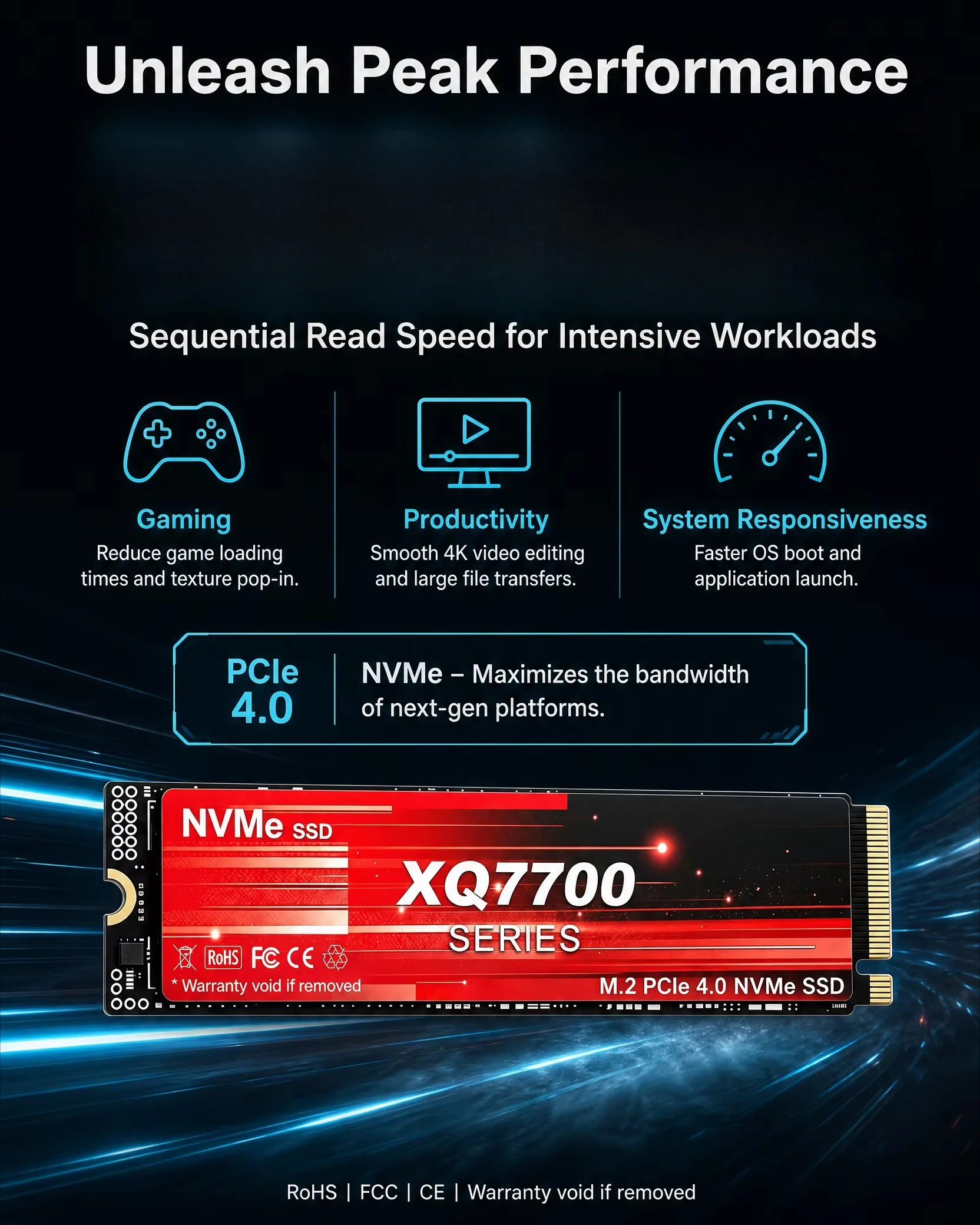 XQ7700 2TB 4TB SSD M.2 NVMe In - M.2 Nvme 4Tb Pcie 4.0 Ssd ulasan dan harga